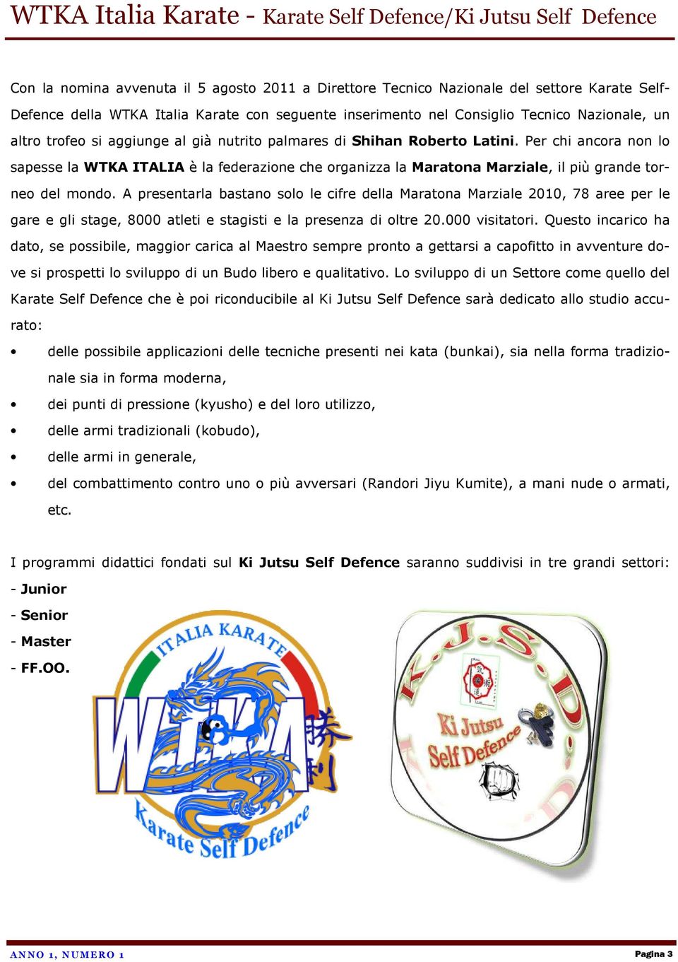 Per chi ancora non lo sapesse la WTKA ITALIA è la federazione che organizza la Maratona Marziale, il più grande torneo del mondo.