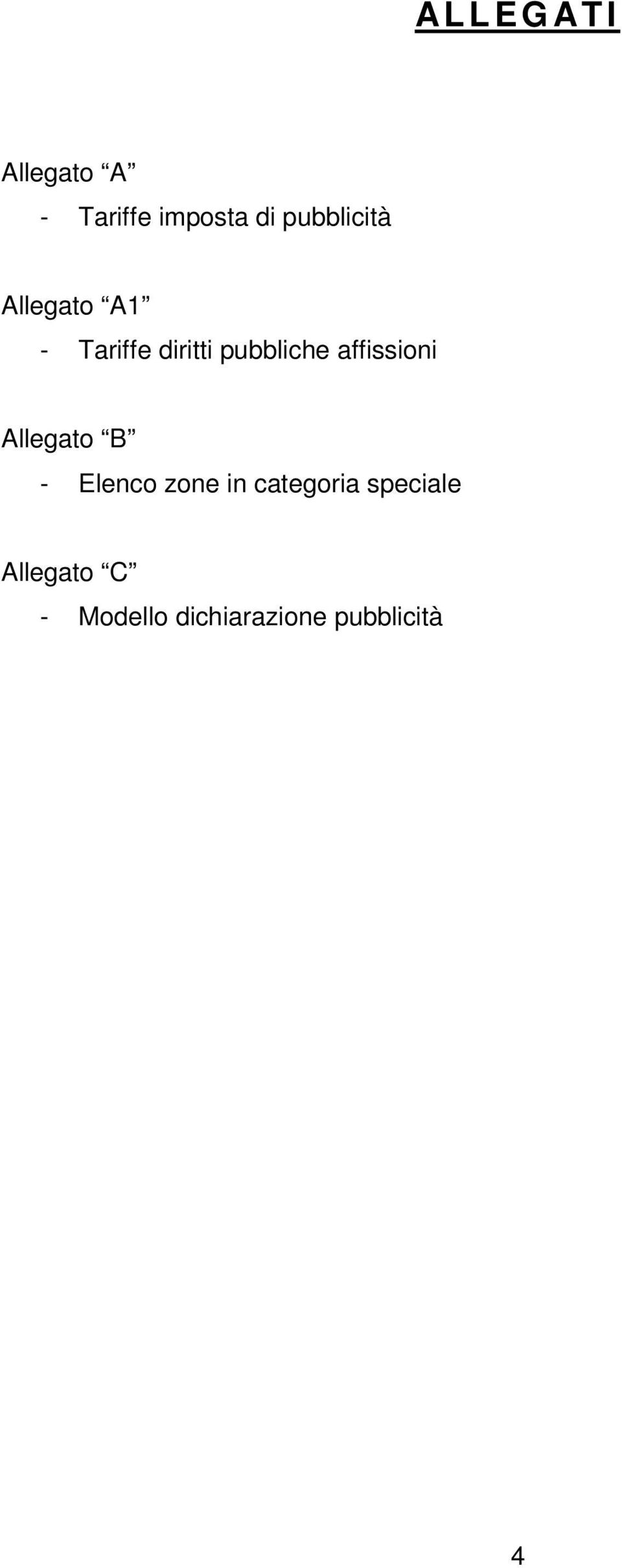 pubbliche affissioni Allegato B - Elenco zone in