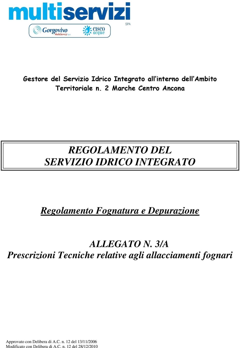 Depurazione ALLEGATO N.