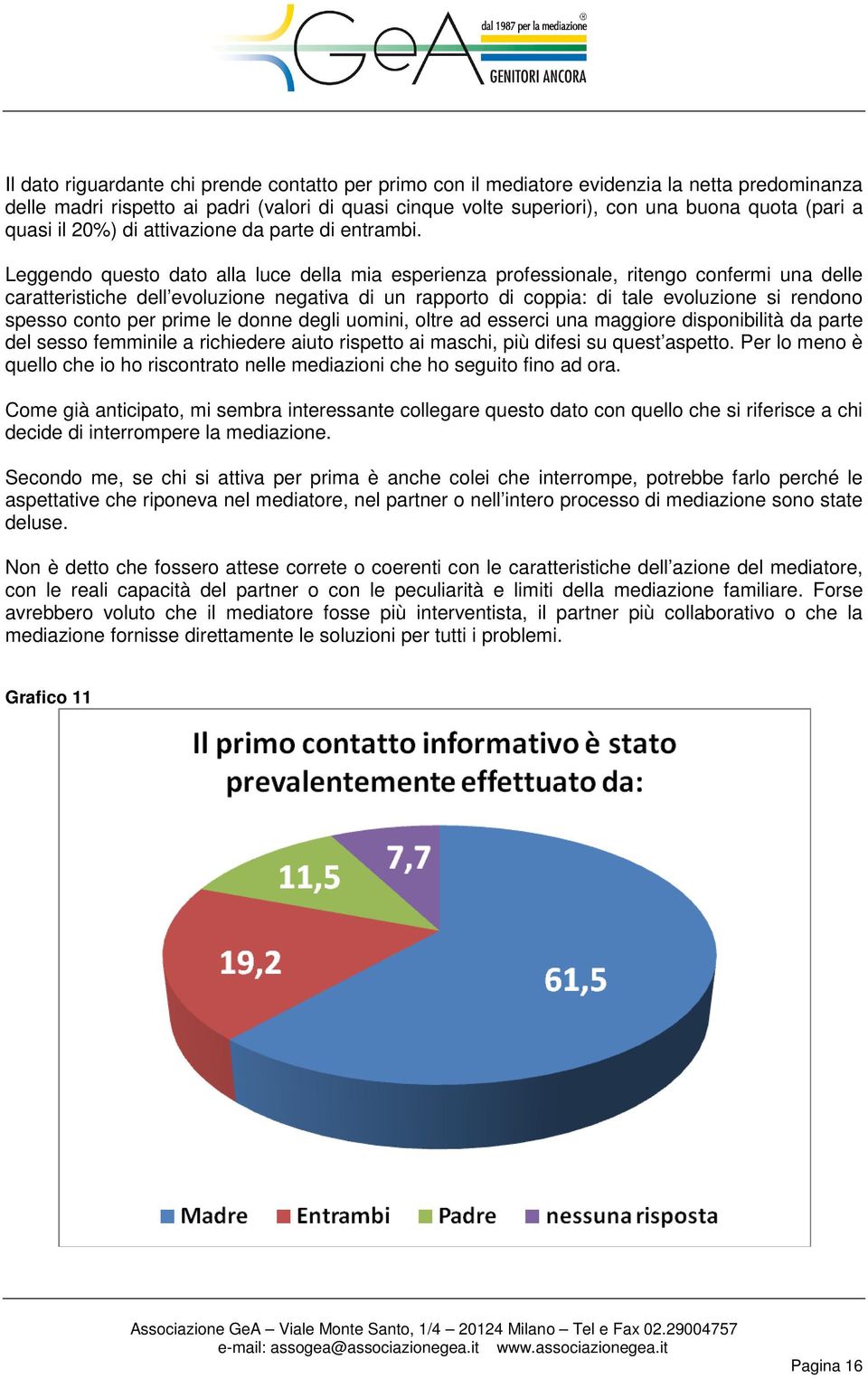 Leggendo questo dato alla luce della mia esperienza professionale, ritengo confermi una delle caratteristiche dell evoluzione negativa di un rapporto di coppia: di tale evoluzione si rendono spesso