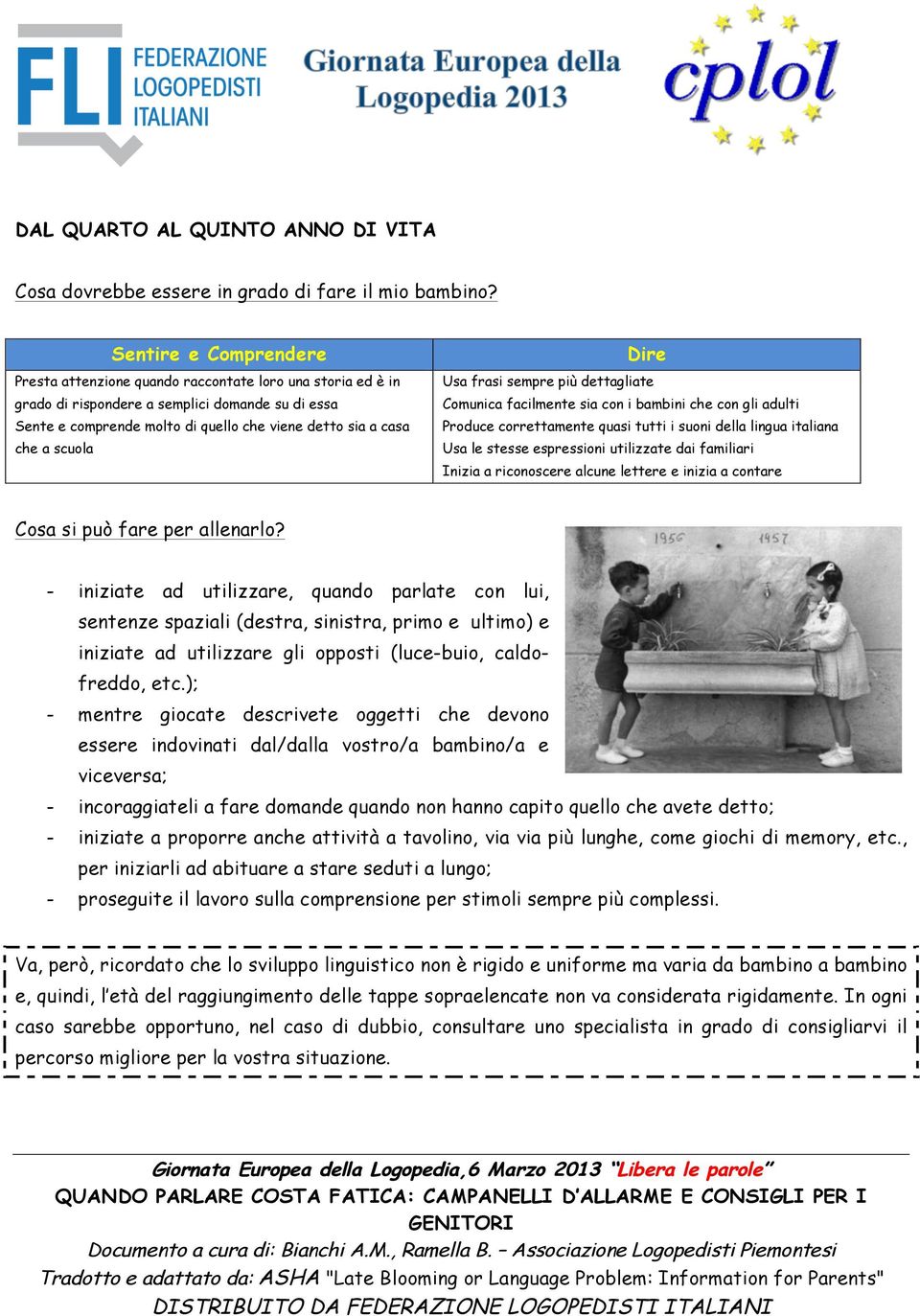 utilizzate dai familiari Inizia a riconoscere alcune lettere e inizia a contare - iniziate ad utilizzare, quando parlate con lui, sentenze spaziali (destra, sinistra, primo e ultimo) e iniziate ad