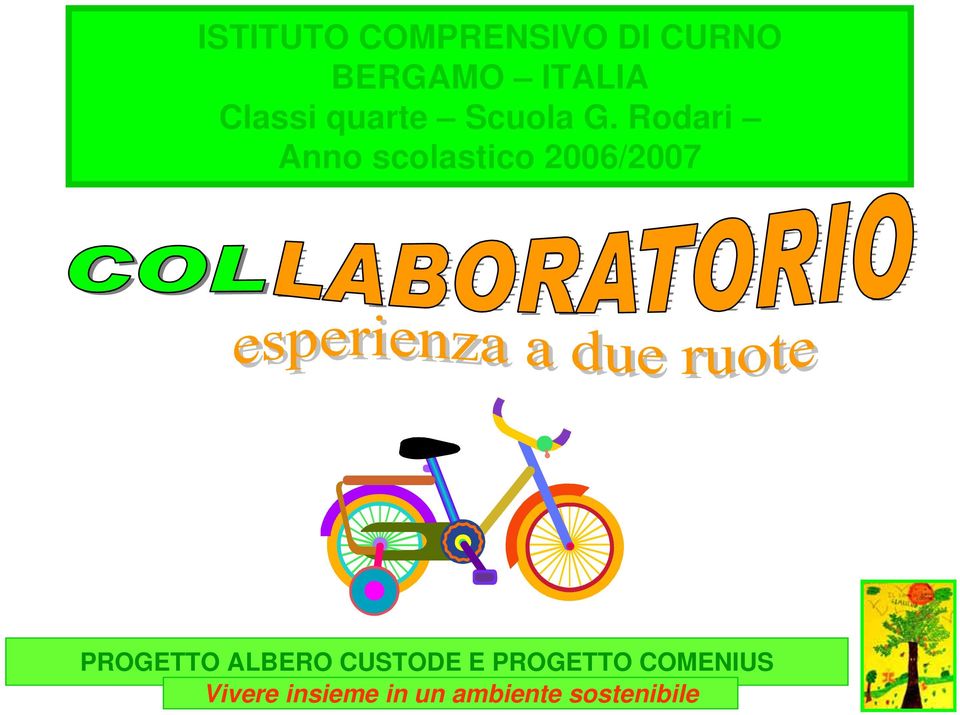 Rodari Anno scolastico 2006/2007 PROGETTO