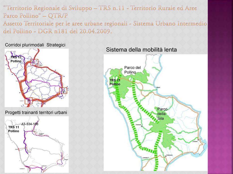 TRS 11 Pollino Progetti trainanti territori