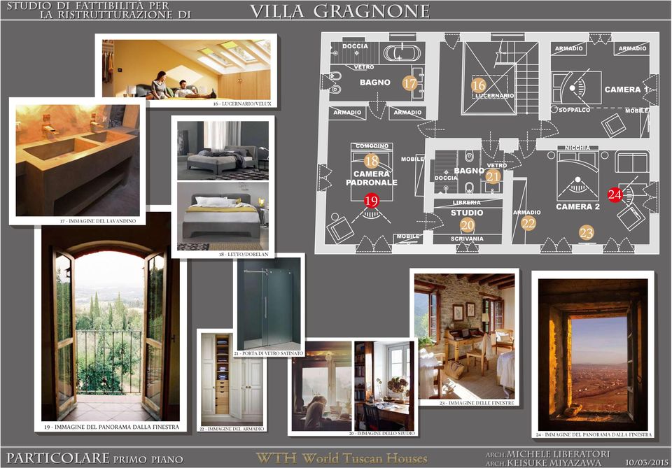 LETTO/DORELAN 21 - PORTA DI VETRO SATINATO 23 - IMMAGINE DELLE FINESTRE 19 - IMMAGINE DEL PANORAMA DALLA FINESTRA Particolare Primo piano 22 - IMMAGINE