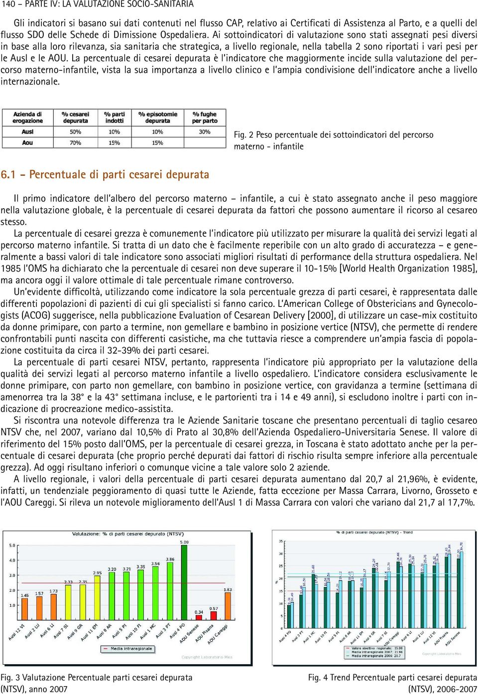 Ai sottoindicatori di valutazione sono stati assegnati pesi diversi in base alla loro rilevanza, sia sanitaria che strategica, a livello regionale, nella tabella 2 sono riportati i vari pesi per le