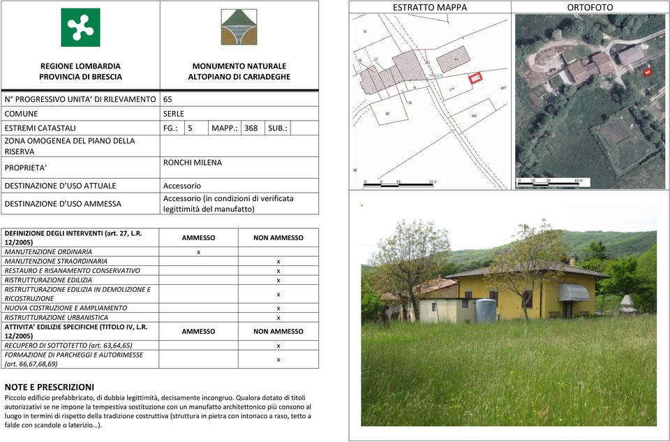 prefabbricato, di dubbia legittimità, decisamente incongruo.