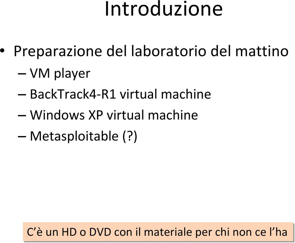 Windows XP virtual machine Metasploitable (?
