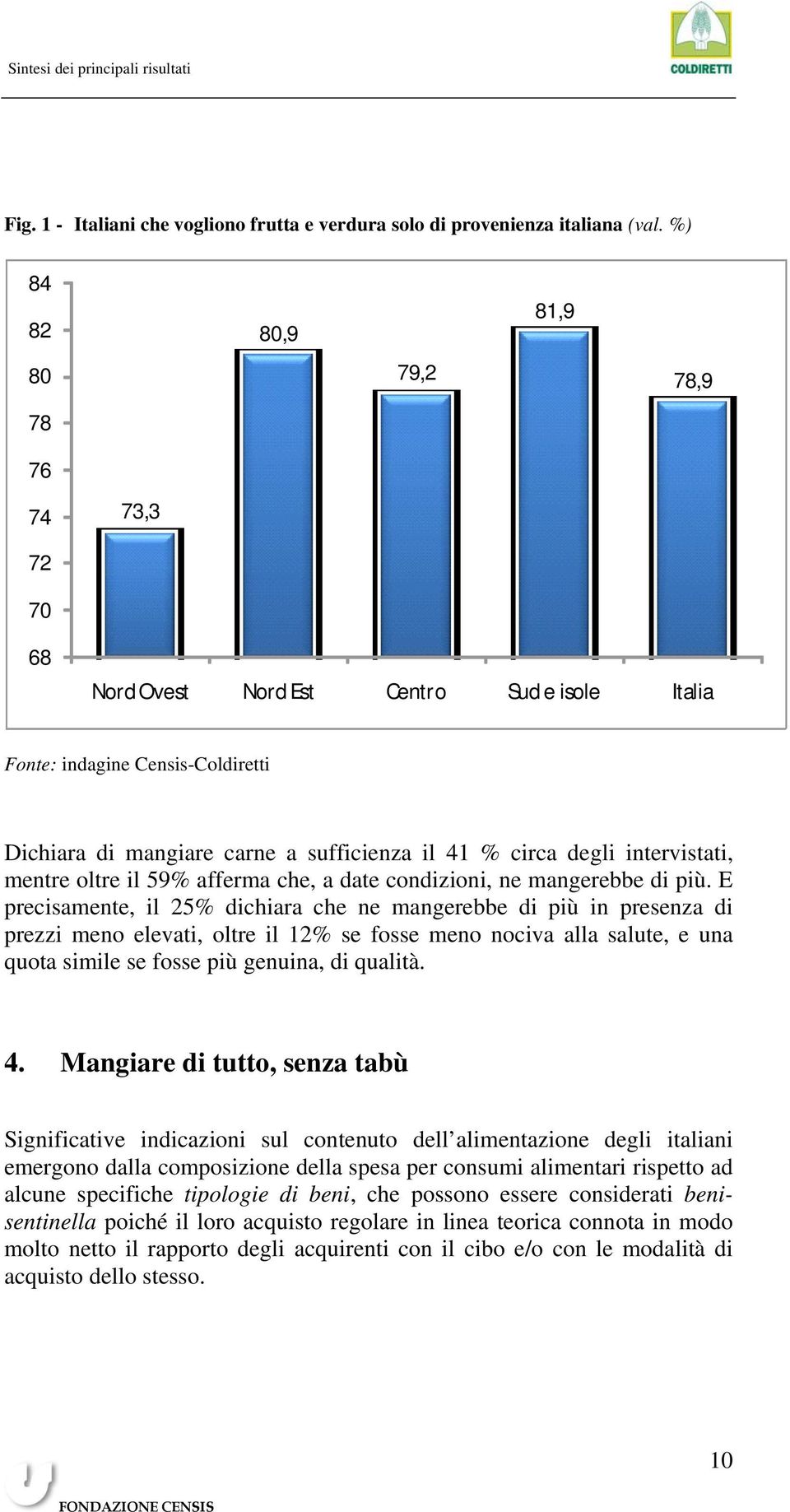 afferma che, a date condizioni, ne mangerebbe di più.