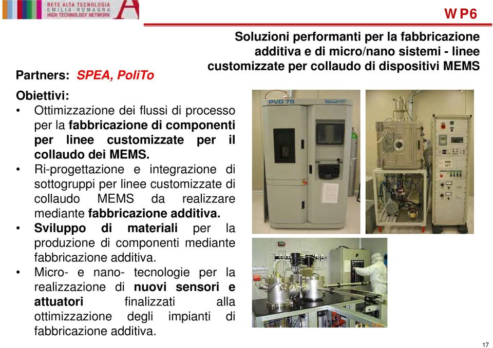 Sviluppo di materiali per la produzione di componenti mediante fabbricazione additiva.