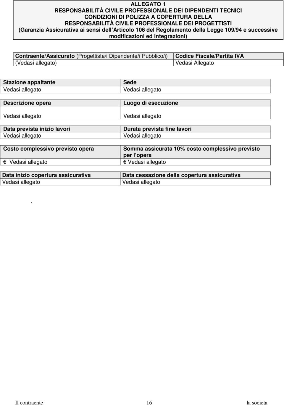 Vedasi Allegato Stazione appaltante Vedasi allegato Descrizione opera Vedasi allegato Data prevista inizio lavori Vedasi allegato Sede Vedasi allegato Luogo di esecuzione Vedasi allegato Durata