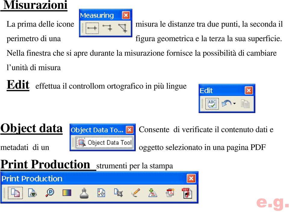 Nella finestra che si apre durante la misurazione fornisce la possibilità di cambiare l unità di misura Edit