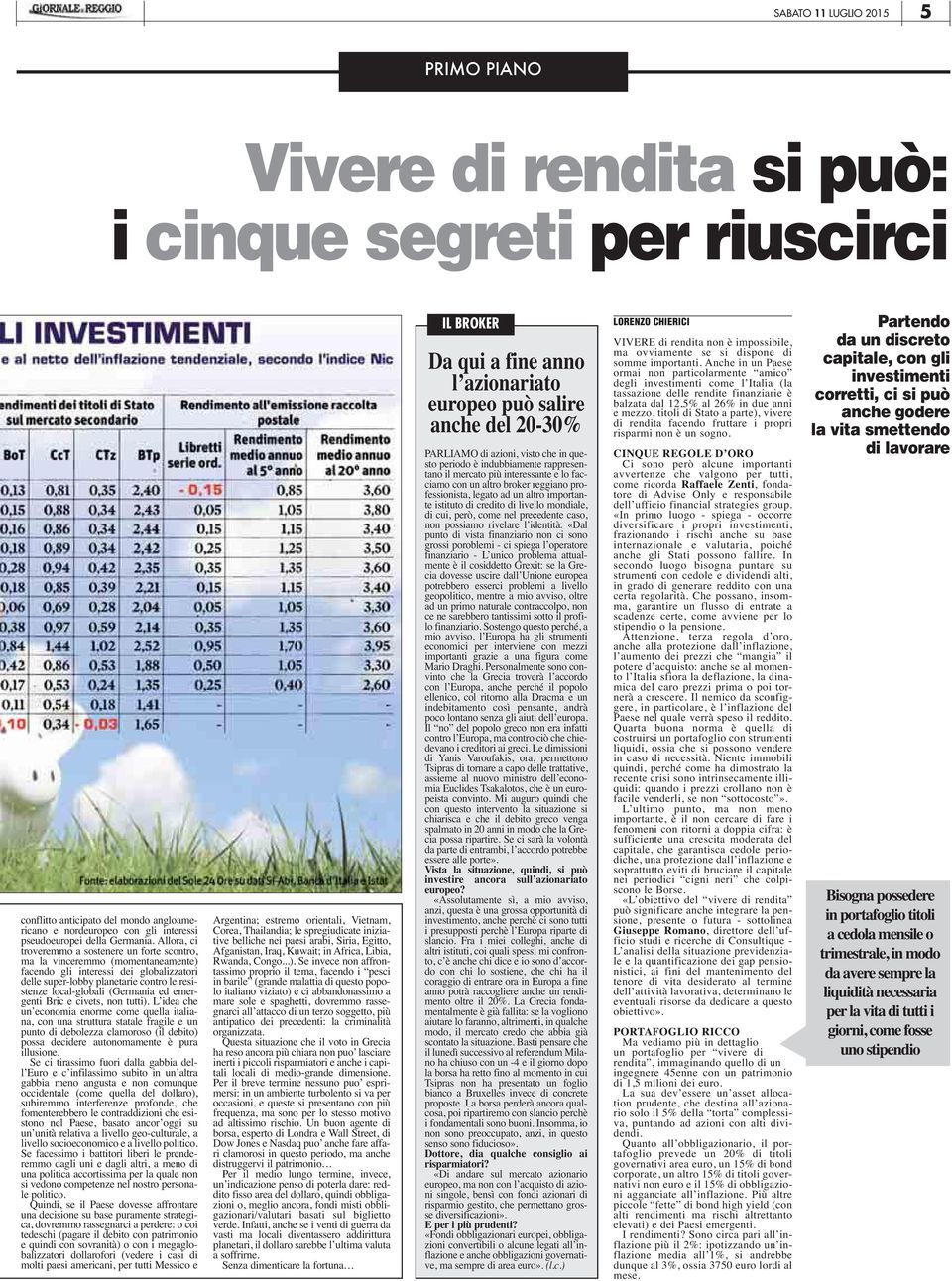 (Germania ed emergenti Bric e civets, non tutti).