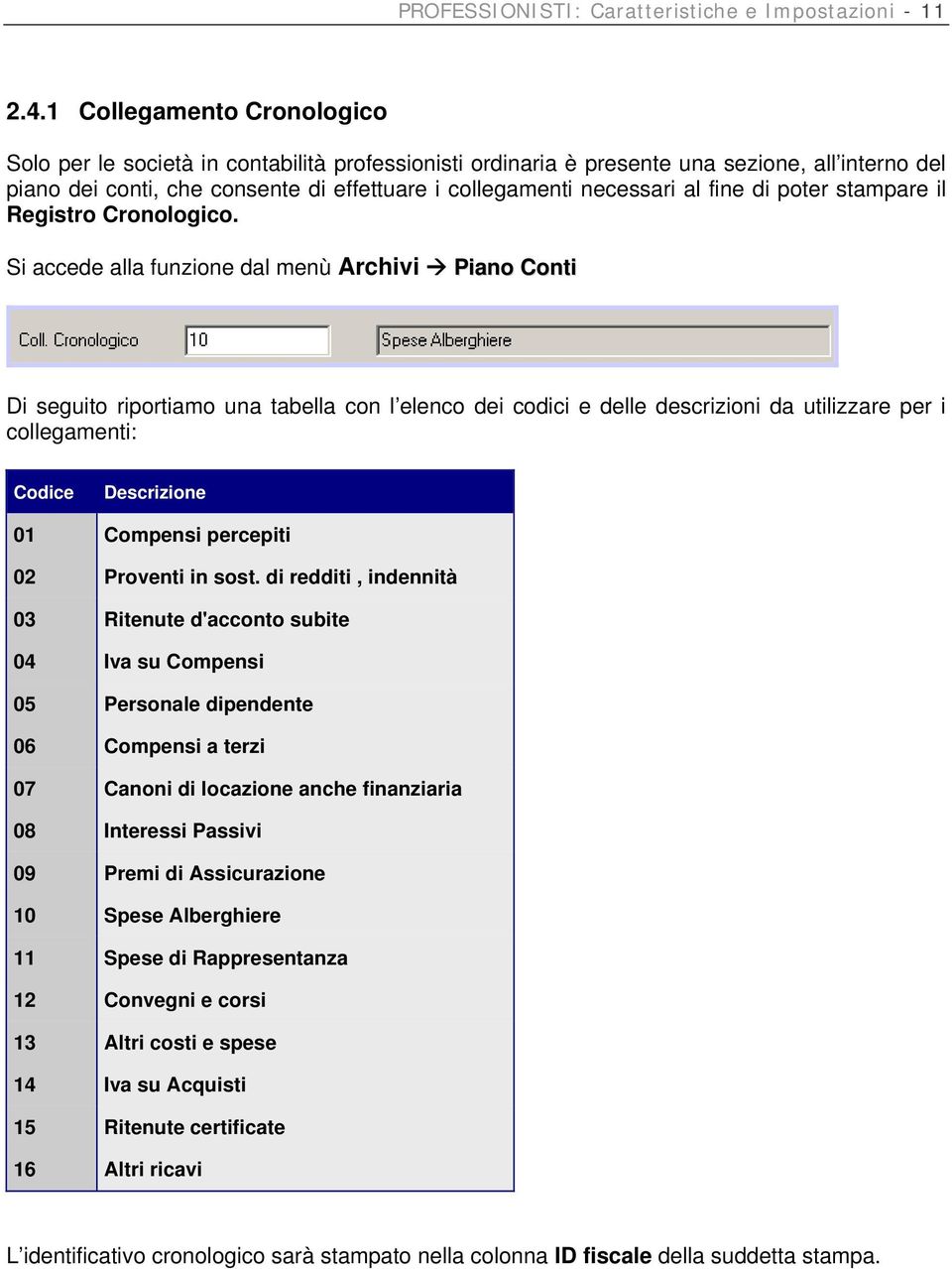 fine di poter stampare il Registro Cronologico.