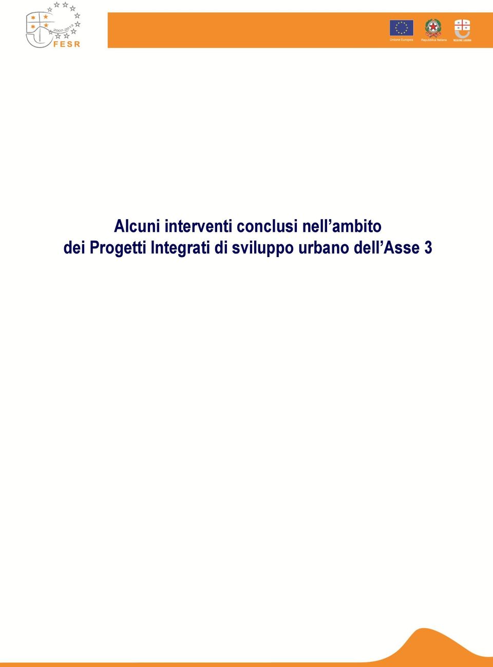 dei Progetti Integrati