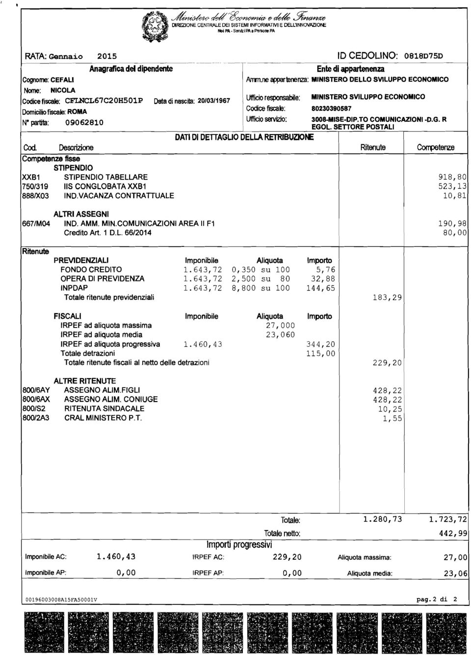 .!T DREZONE CENTRALE DE SSTEM NFORMATV E DELL:NNOVAZOE Noi PA So!viPA. PersonoPA Arrm.