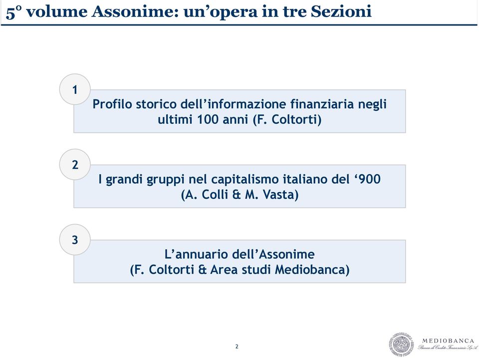 Coltorti) 2 I grandi gruppi nel capitalismo italiano del 900 (A.