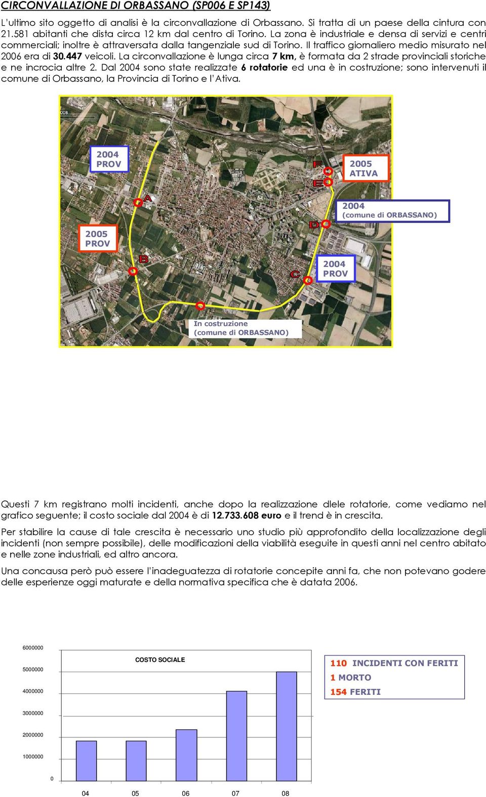 Il traffico giornaliero medio misurato nel 2006 era di 30.447 veicoli. La circonvallazione è lunga circa 7 km, è formata da 2 strade provinciali storiche e ne incrocia altre 2.