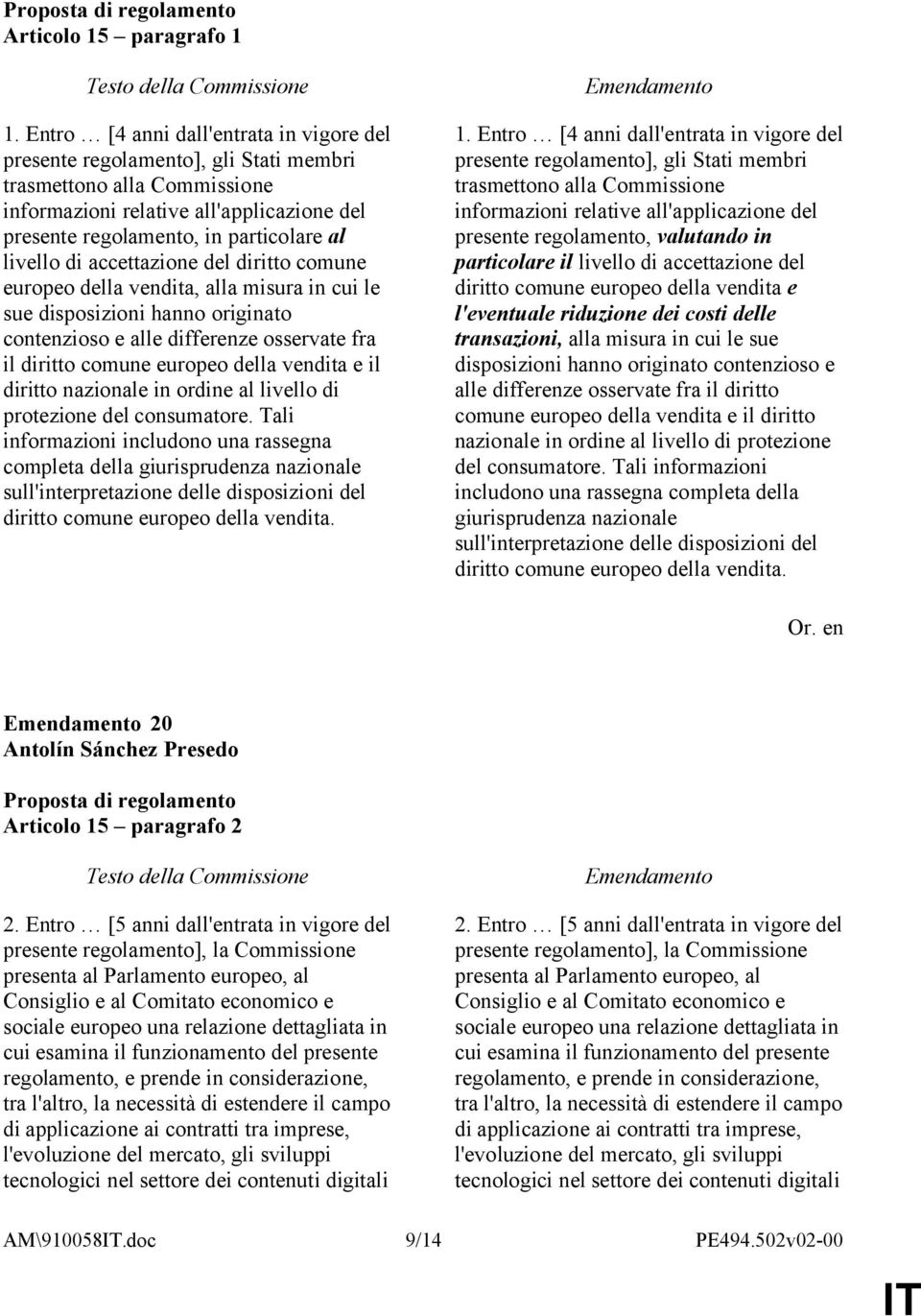 livello di accettazione del diritto comune europeo della vendita, alla misura in cui le sue disposizioni hanno originato contenzioso e alle differenze osservate fra il diritto comune europeo della