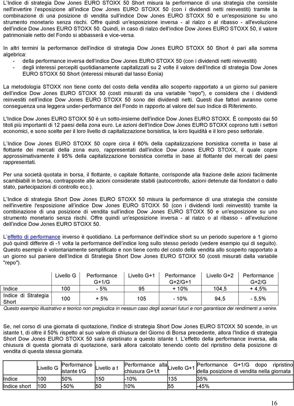 Offre quindi un'esposizione inversa - al rialzo o al ribasso - all'evoluzione dell indice Dow Jones EURO STOXX 50.