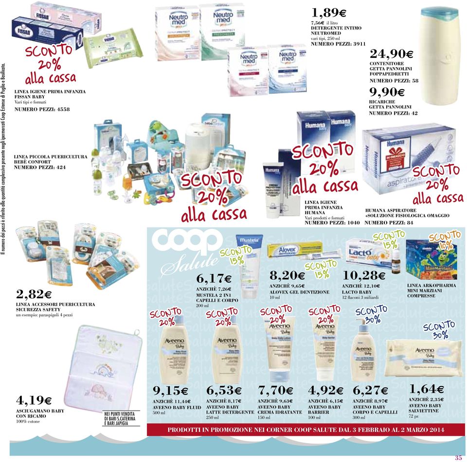 marzo 2014 15% 15% 15% ANzIChè 7,26 mustela 2 IN1 CAPELLI E CORPO 200 ml 1,89 7,56 il litro detergente INTImO NEUTROmEd vari tipi, 250 ml NUmERO PEzzI: 3911 alla cassa LINEA IGIENE PRImA INFANzIA