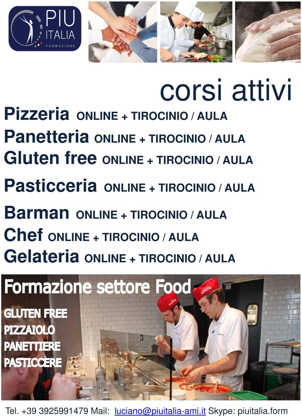Pasticceria ONLINE + TIROCINIO / AULA Barman ONLINE + TIROCINIO