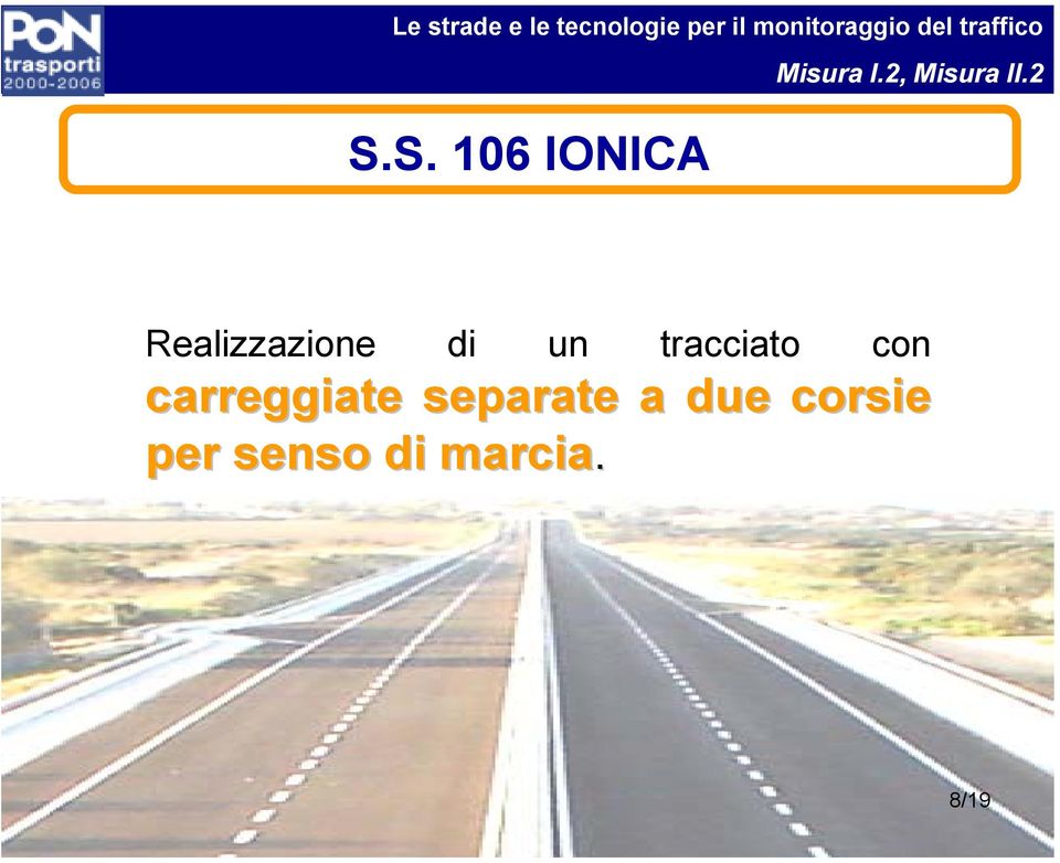 tracciato con carreggiate