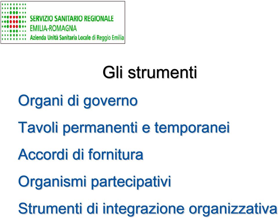 Accordi di fornitura Organismi