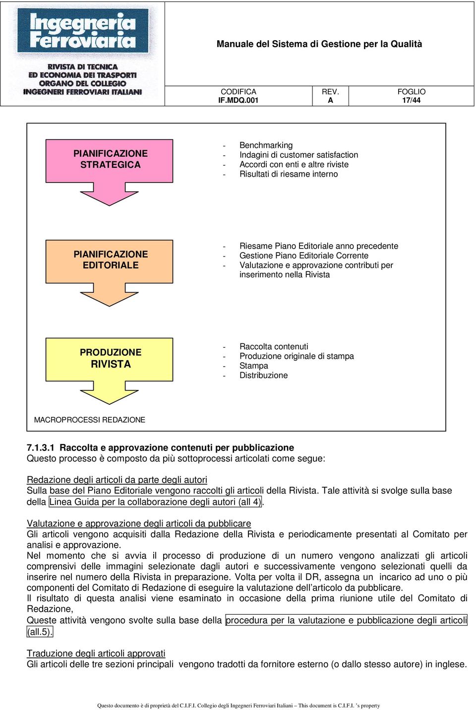 stampa - Stampa - Distribuzione MCROPROCESSI REDZIONE 7.1.3.