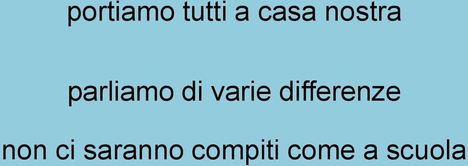 varie differenze non ci