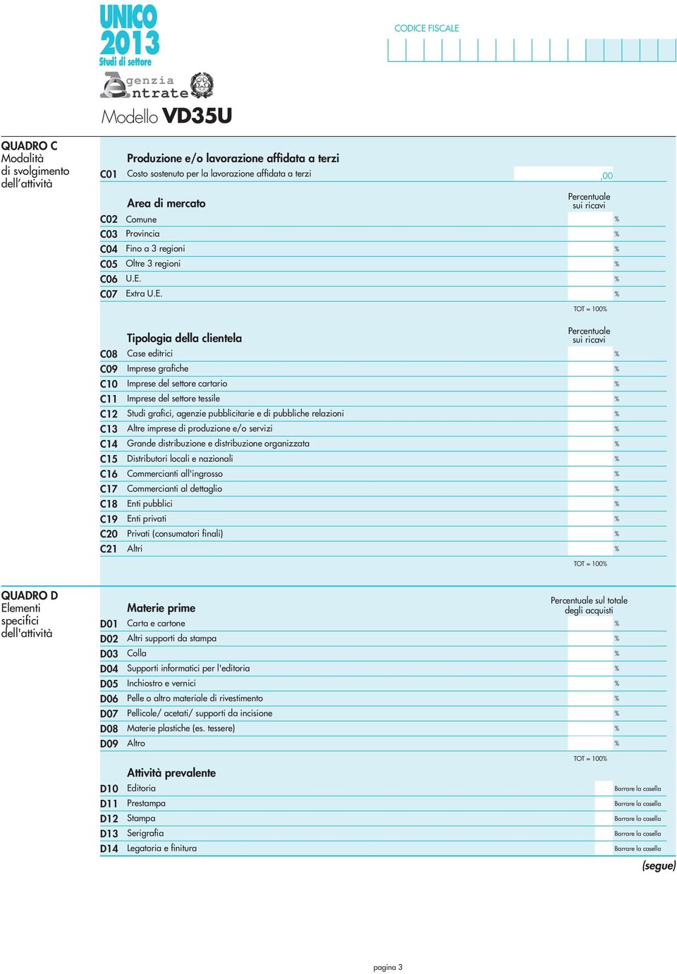 Extra U.E. TOT = 00 C08 C09 C0 C C C3 C4 C5 C6 C7 C8 C9 C0 C Tipologia della clientela Case editrici Imprese grafiche Imprese del settore cartario Imprese del settore tessile Studi grafici, agenzie