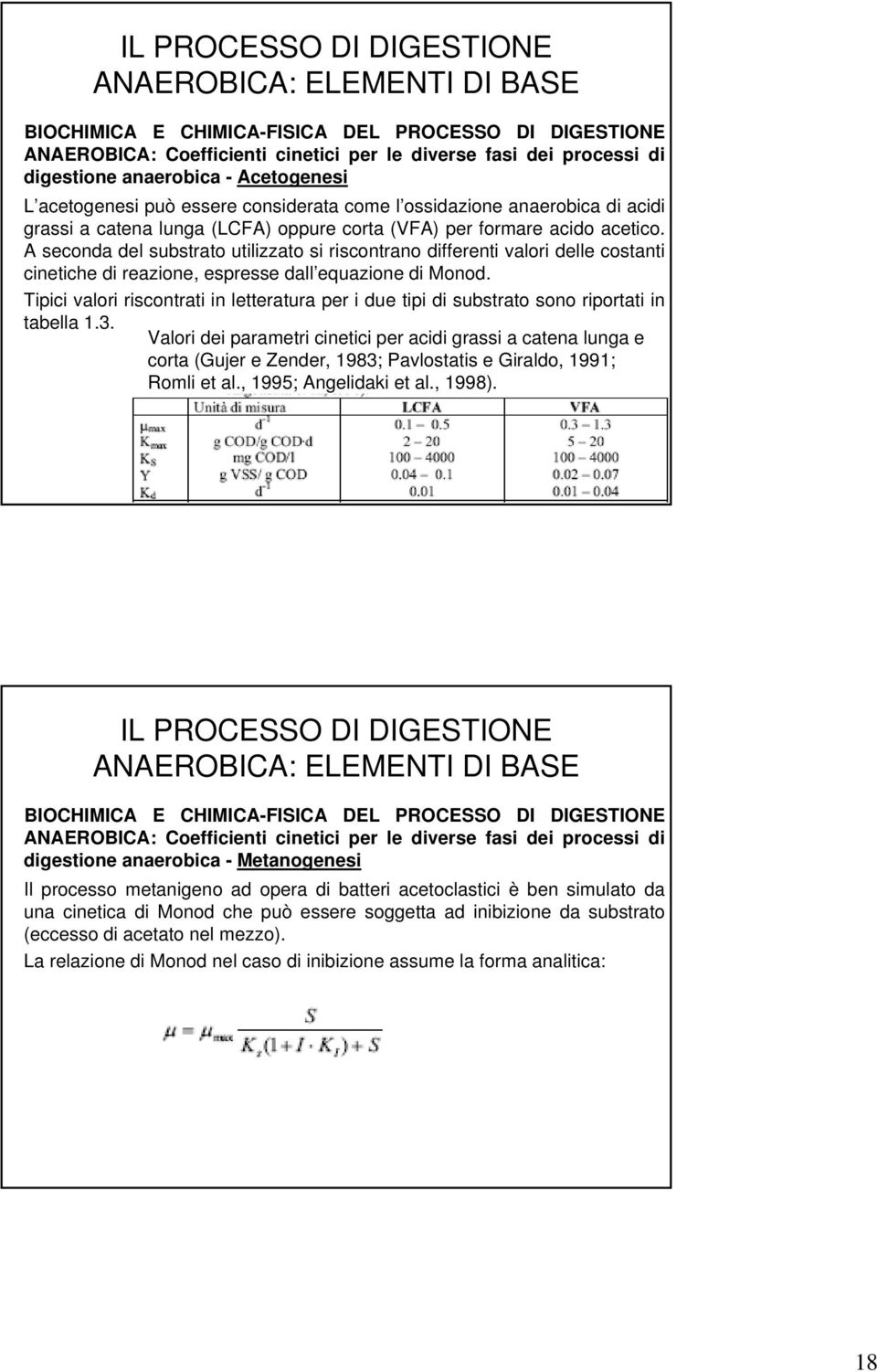 Tipici valori riscontrati in letteratura per i due tipi di substrato sono riportati in tabella 1.3.