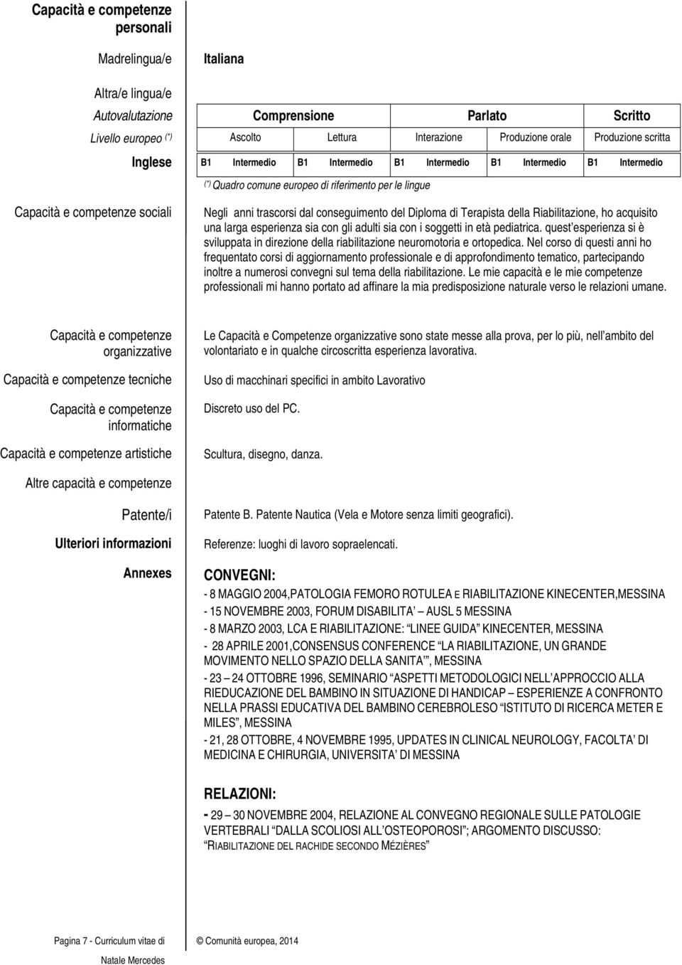 conseguimento del Diploma di Terapista della Riabilitazione, ho acquisito una larga esperienza sia con gli adulti sia con i soggetti in età pediatrica.