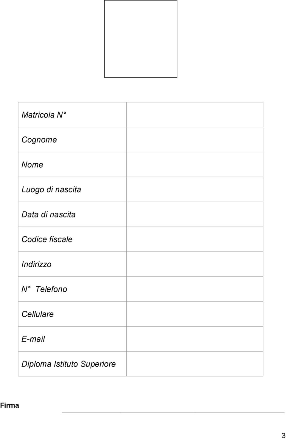 fiscale Indirizzo N Telefono