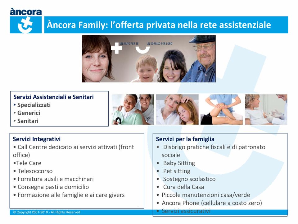 a domicilio Formazione alle famiglie e ai care givers Servizi per la famiglia Disbrigo pratiche fiscali e di patronato sociale Baby