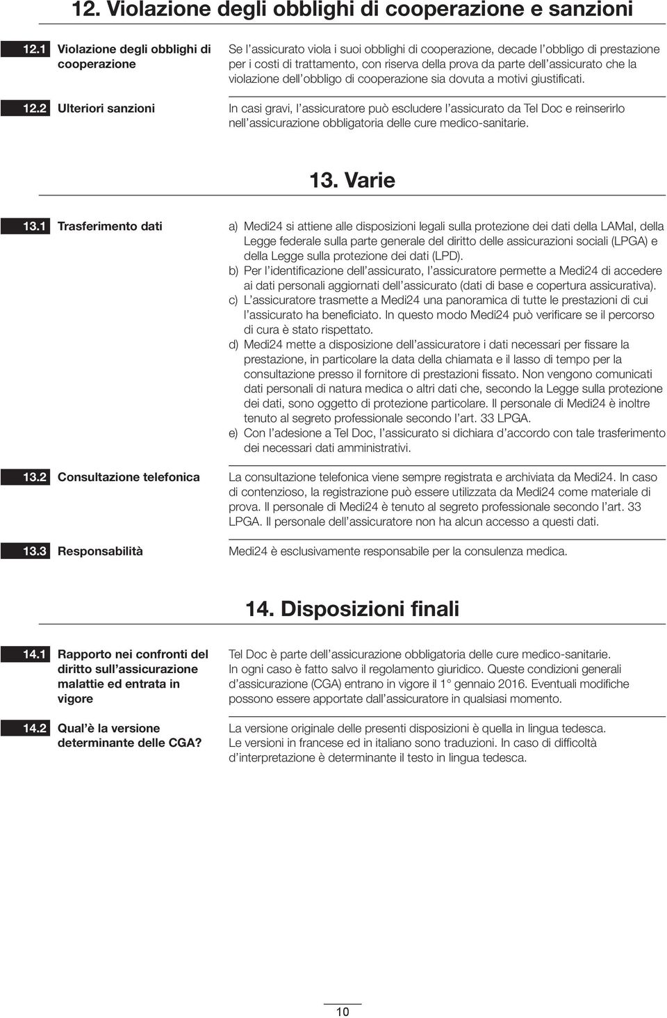 prova da parte dell assicurato che la violazione dell obbligo di cooperazione sia dovuta a motivi giustificati.