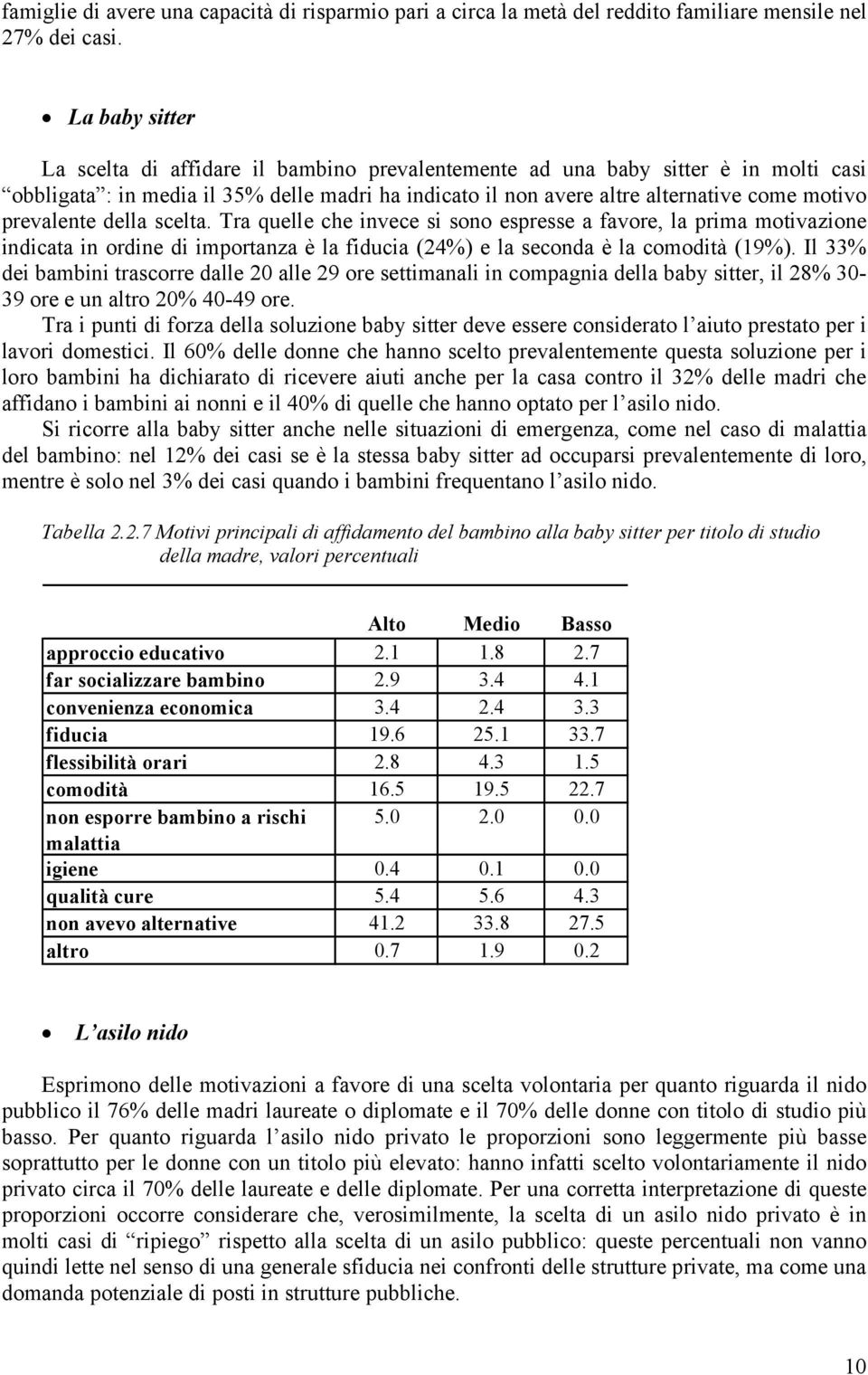 prevalente della scelta. Tra quelle che invece si sono espresse a favore, la prima motivazione indicata in ordine di importanza è la fiducia (24%) e la seconda è la comodità (19%).