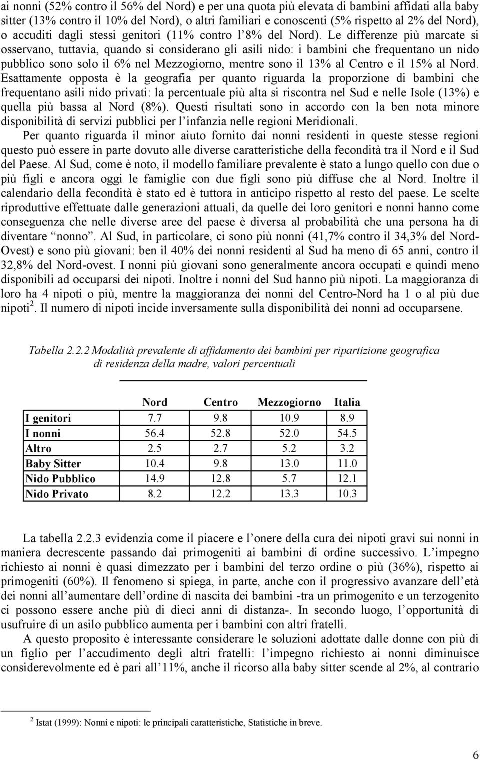 Le differenze più marcate si osservano, tuttavia, quando si considerano gli asili nido: i bambini che frequentano un nido pubblico sono solo il 6% nel Mezzogiorno, mentre sono il 13% al Centro e il