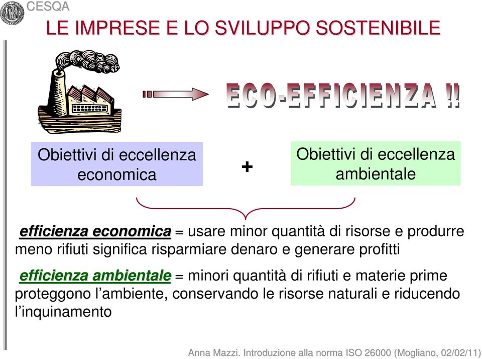 rifiuti significa risparmiare denaro e generare profitti efficienza ambientale = minori