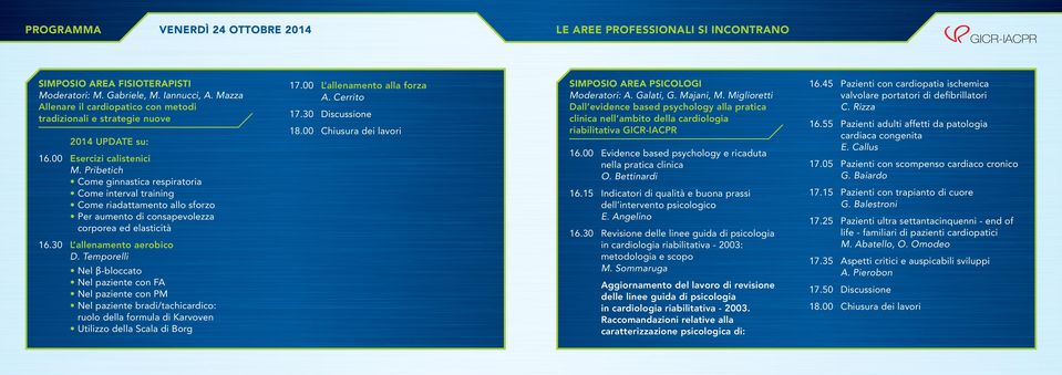 Pribetich Come ginnastica respiratoria Come interval training Come riadattamento allo sforzo Per aumento di consapevolezza corporea ed elasticità 16.30 L allenamento aerobico D.