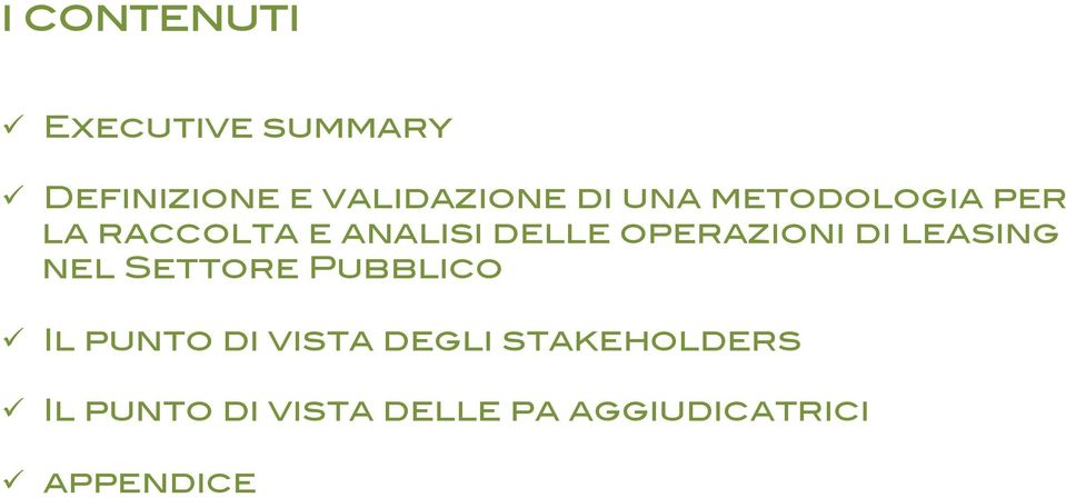 analisi delle operazioni di leasing nel Settore Pubblico!