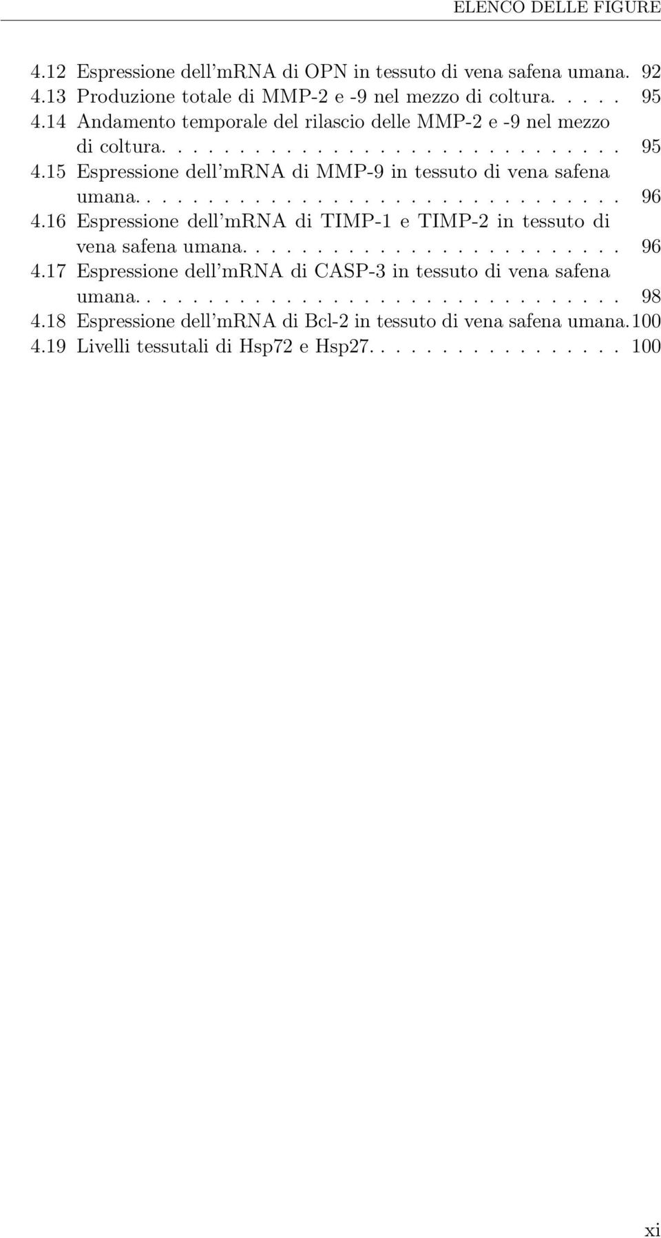 ............................... 96 4.16 Espressione dell mrna di TIMP-1 e TIMP-2 in tessuto di vena safena umana......................... 96 4.17 Espressione dell mrna di CASP-3 in tessuto di vena safena umana.