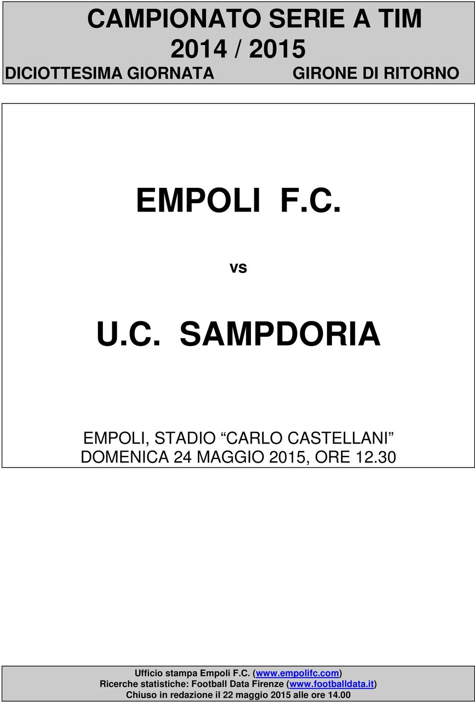 3 Ufficio stampa Empoli F.C. (www.empolifc.