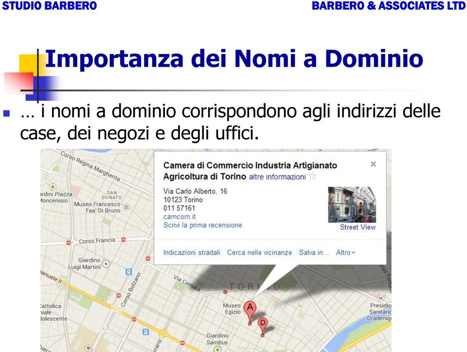 corrispondono agli indirizzi