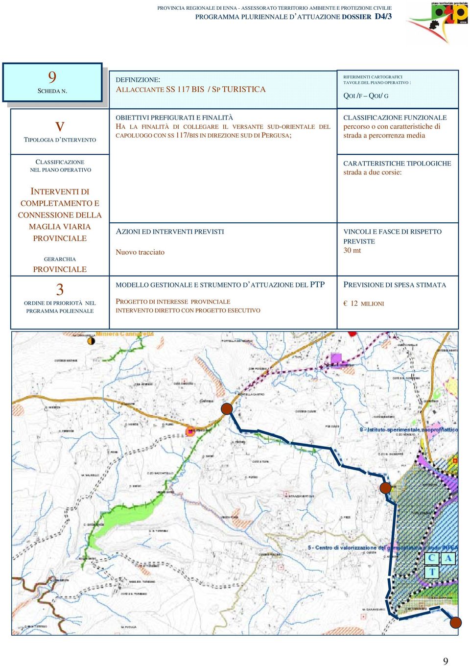 con caratteristiche di strada a percorrenza media strada a due corsie: INTERVENTI DI