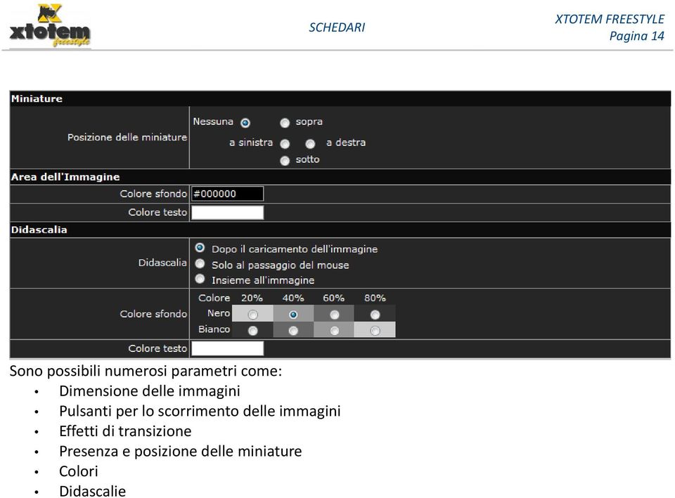 scorrimento delle immagini Effetti di