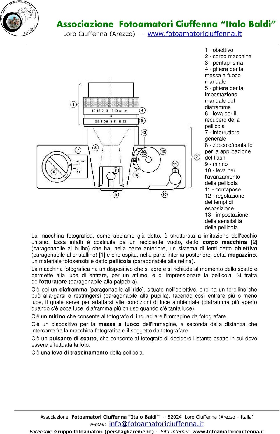 sensibilità della pellicola La macchina fotografica, come abbiamo già detto, è strutturata a imitazione dell'occhio umano.