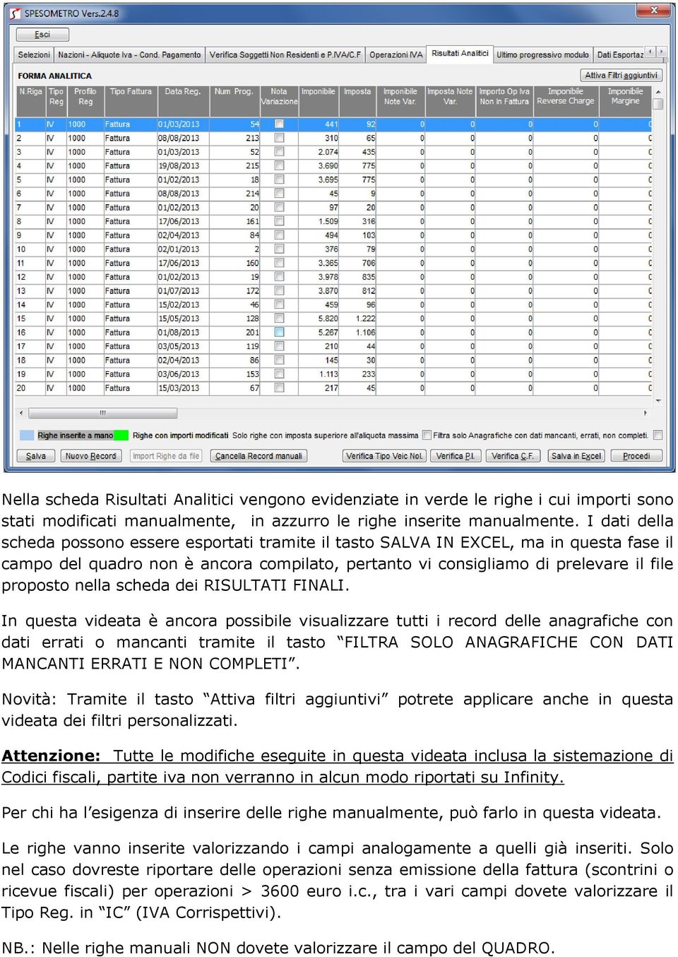 scheda dei RISULTATI FINALI.