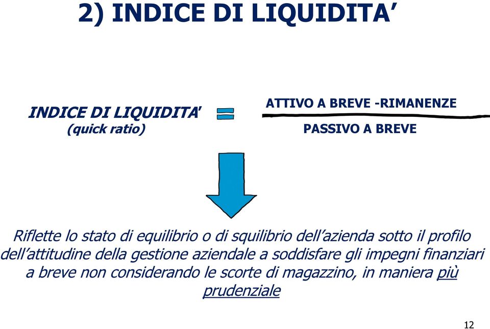 il profilo dell attitudine della gestione aziendale a soddisfare gli impegni