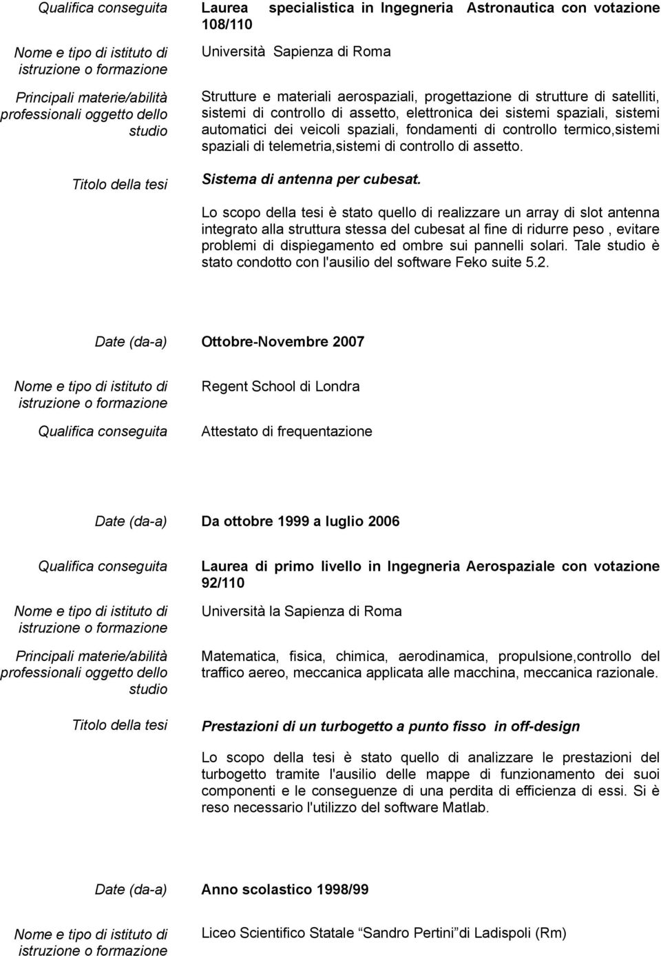 controllo termico,sistemi spaziali di telemetria,sistemi di controllo di assetto. Sistema di antenna per cubesat.