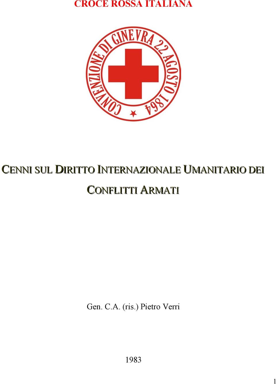 UMANITARIO DEI CONFLITTI I A